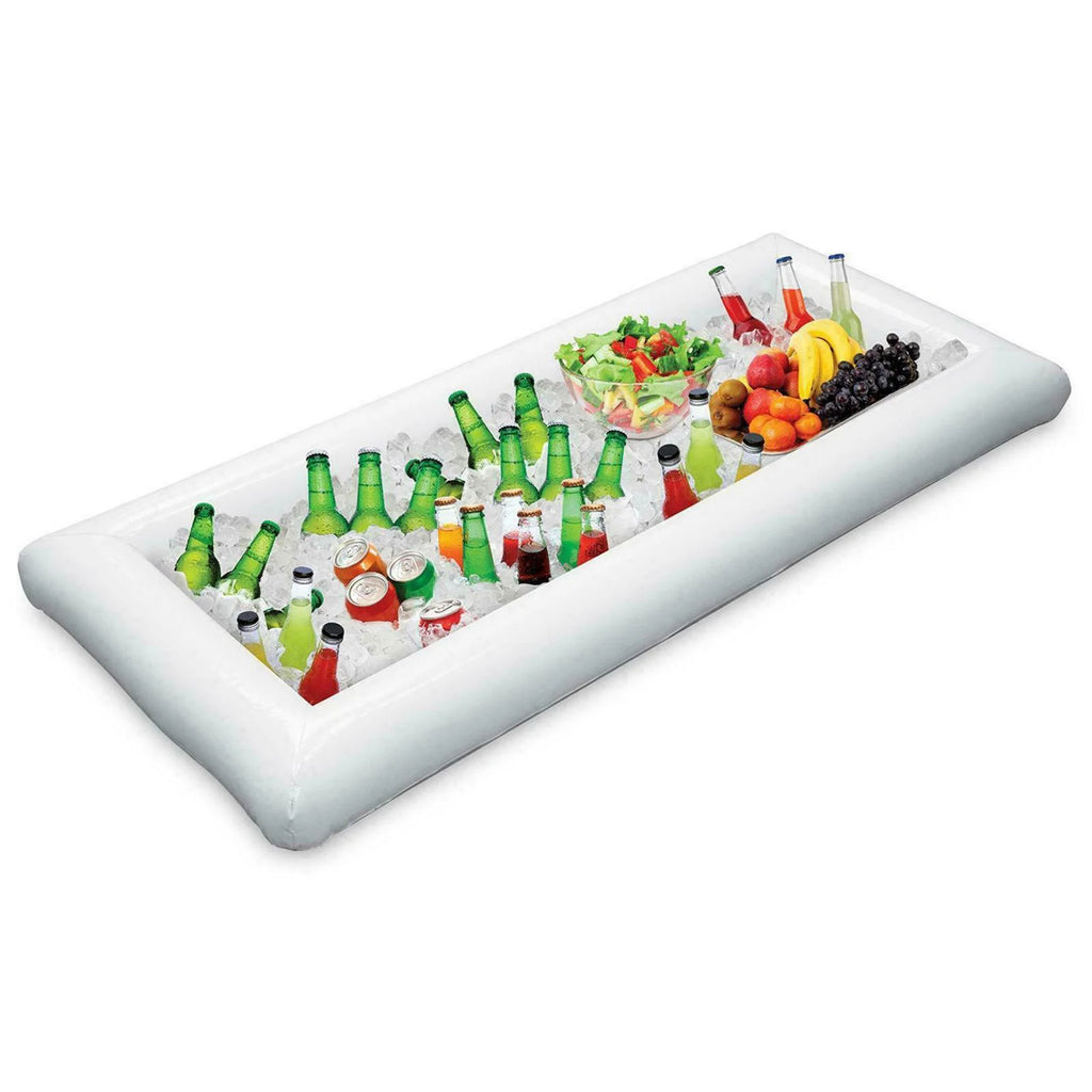 Portable Swimming Air Pool Float Inflatable Beer Table Ice Bucket Serving Salad Bar Tray Food Water Sports