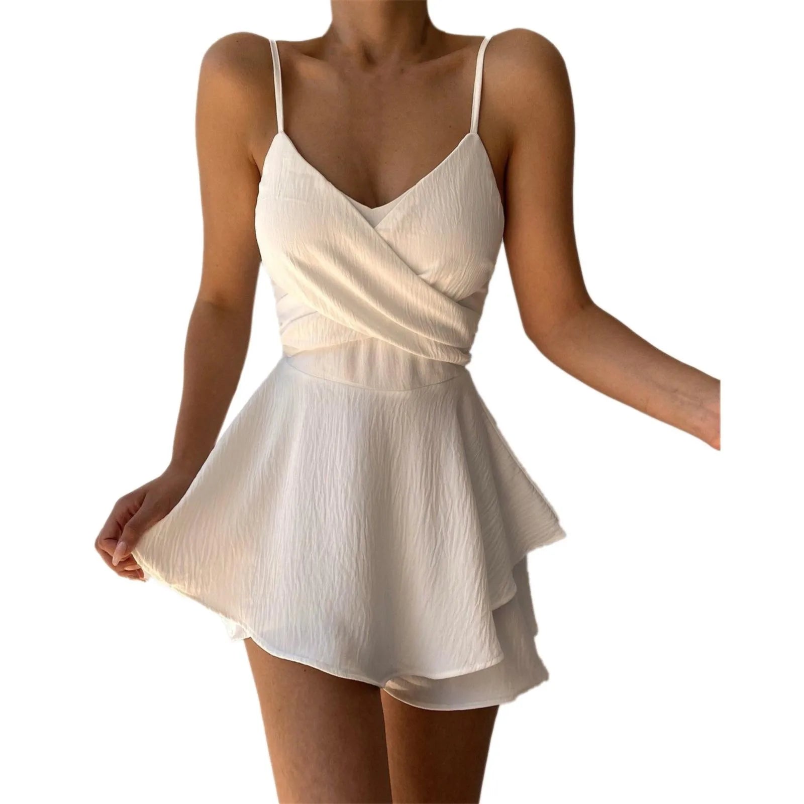 Dress Summer Women'S Dress Sexy Outfits Plus Size Solid Suspender Sexy Summer Women'S Dress  Vintage Beach Women'S Dress