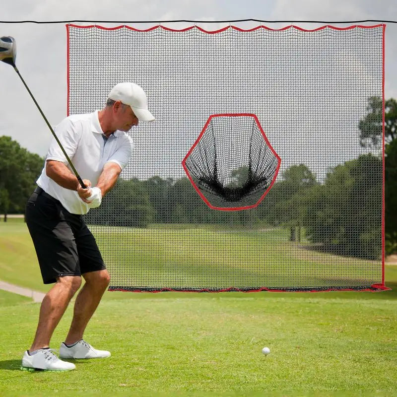 Golf Hitting Net 10x10ft Barrier Golf Net Heavy Duty Training Aid Practice Ball Barrier For Golfers Backyard Driving Chipping