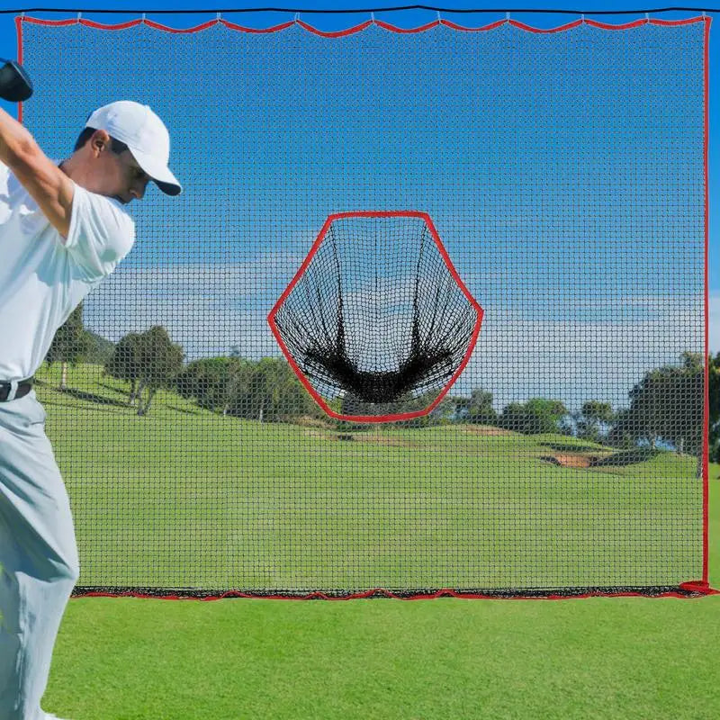 Golf Hitting Net 10x10ft Barrier Golf Net Heavy Duty Training Aid Practice Ball Barrier For Golfers Backyard Driving Chipping