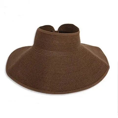 Summer Hats For Women Empty Top Large Brim Sun Hat Sunscreen Breathable Foldable Travel Beach Sunhat Visor Cap Wholesale New