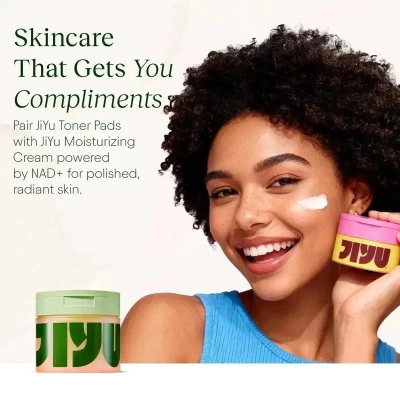 JiYu Toning Polish Pads - Korean Skincare for Dark Spots, Wrinkles & Dull Skin - Hydrating Facial Treatment with Snail  Peptides
