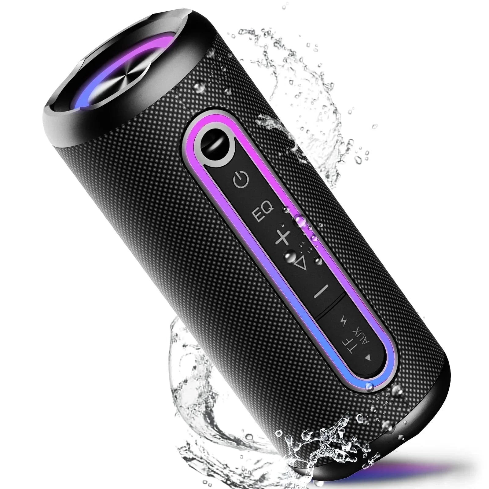 Portable Bluetooth Speaker IPX7 Waterproof Wireless Speaker with 30W Powerful Sound Colorful Flashing Lights TWS Mode for Party