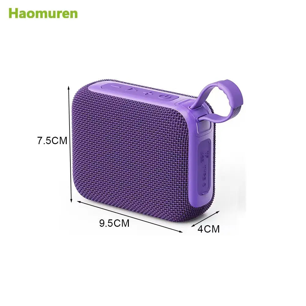 Haomuren Mini Waterproof Bluetooth Speaker Portable Outdoor Sports Subwoofer Speaker Supports USB, TF Card, TWS,Holiday Gifts
