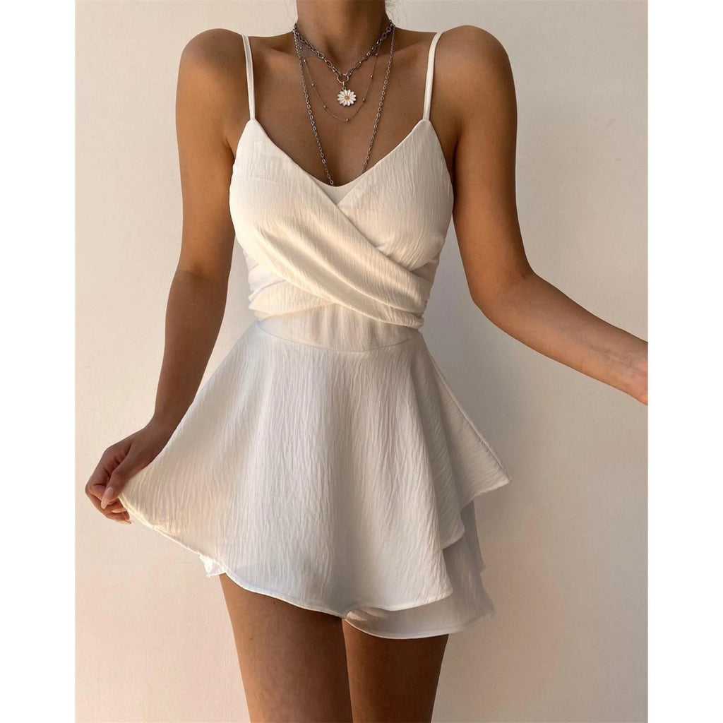 Dress Summer Women'S Dress Sexy Outfits Plus Size Solid Suspender Sexy Summer Women'S Dress  Vintage Beach Women'S Dress