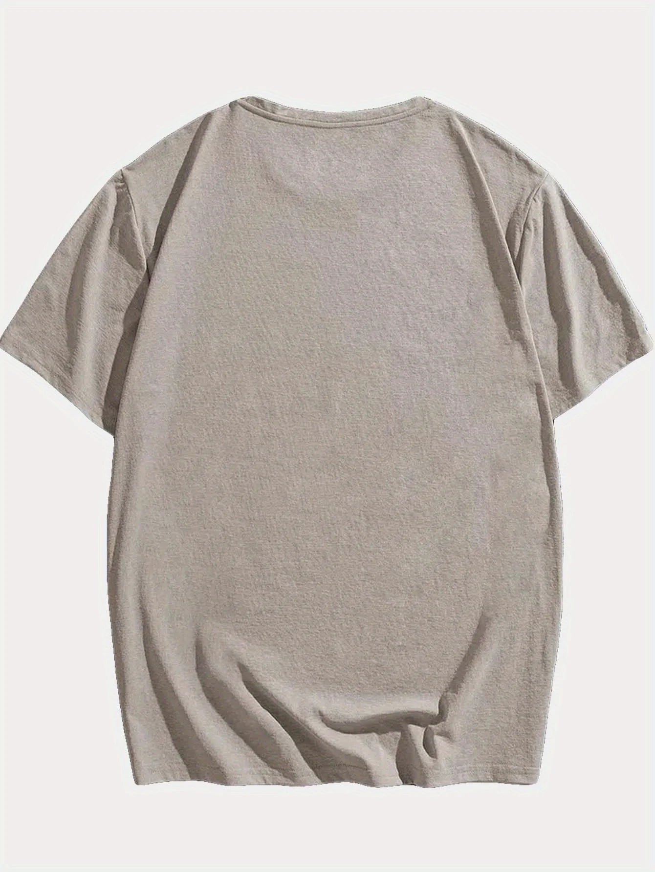 Men's summer 100% pure cotton fashionable casual loose TOP DAD imitation old pattern printed round neck short sleeved T-shirt