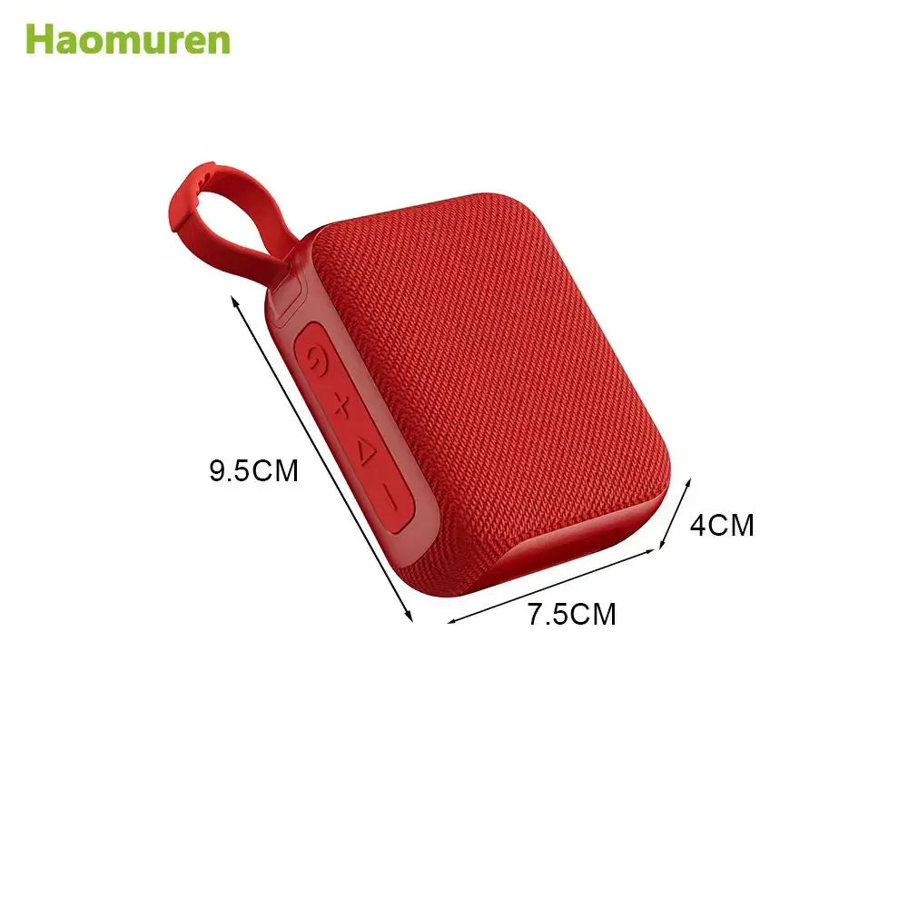 Haomuren Mini Waterproof Bluetooth Speaker Portable Outdoor Sports Subwoofer Speaker Supports USB, TF Card, TWS,Holiday Gifts