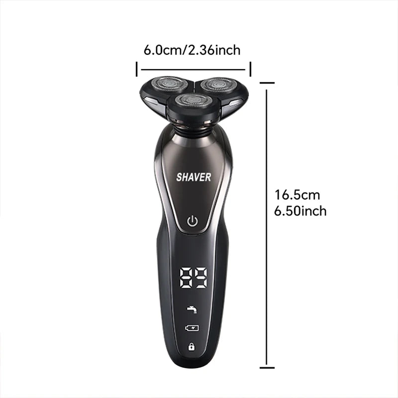 Men's electric shaver, rechargeable rotary shaver, Father's Day gift for dad, man, husband, boyfriend