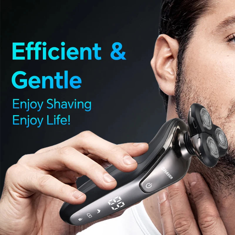 Men's electric shaver, rechargeable rotary shaver, Father's Day gift for dad, man, husband, boyfriend