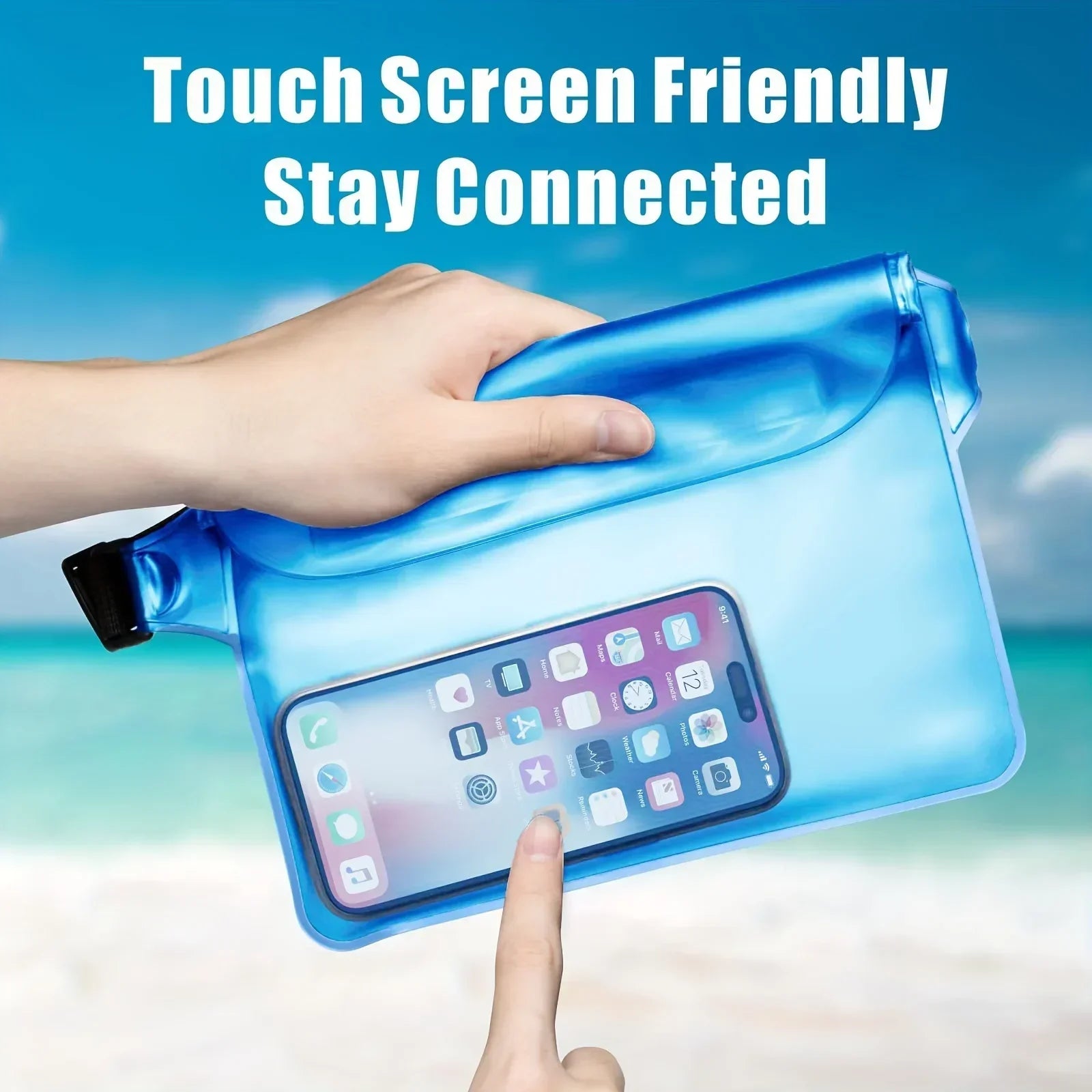Waterproof Phone Bag, Three-Layer Sealed Touch Screen Waterproof Phone Waist Bag, Suitable For Swimming, Drifting, And Diving